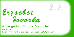 erzsebet hovorka business card